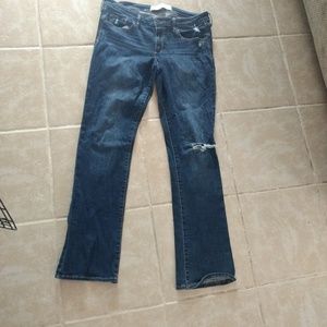 Abercrombie dark jeans boot but